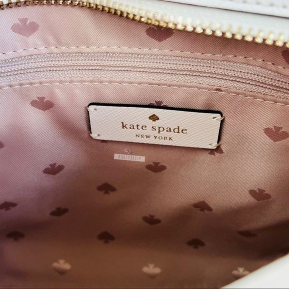 Kate Spade Staci Parchment White Medium Satchel Crossbody - Picture 9 of 10